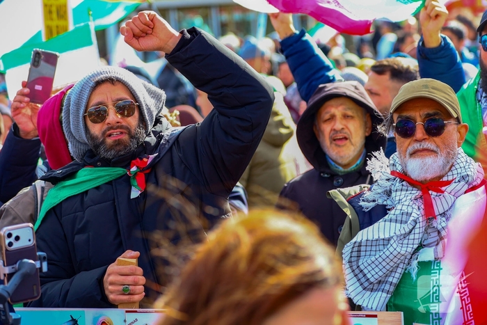 Demonstratie tegen oorlog in Iran