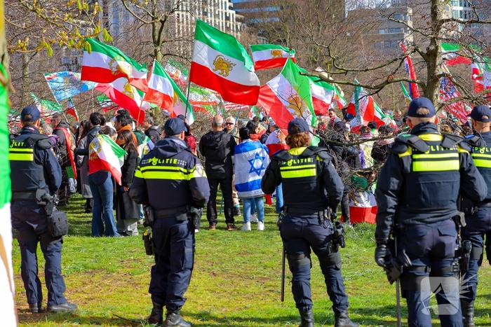 Demonstratie tegen oorlog in Iran