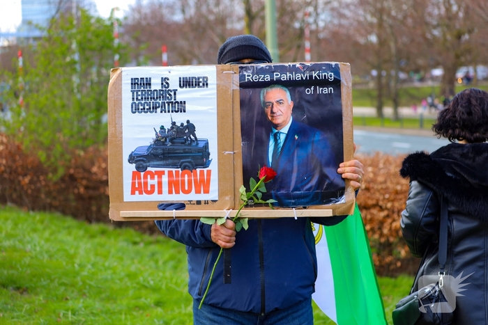 Demonstratie tegen oorlog in Iran