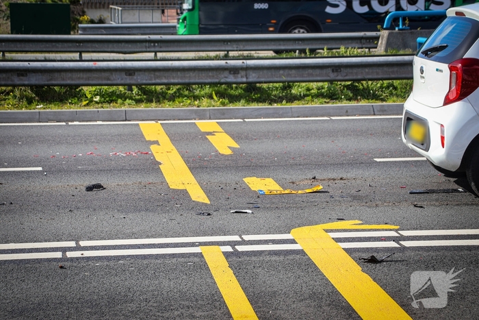 Flinke botsing op drukke weg veroorzaakt extra verkeersdrukte