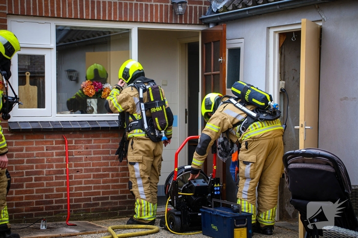 Woningbrand snel geblust door brandweer