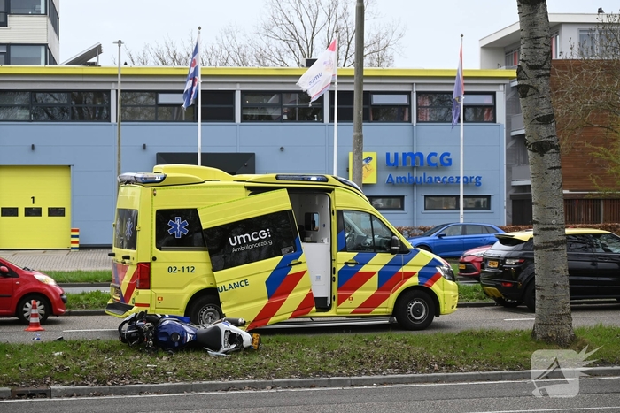 Ongeval tussen motorrijder en ambulance