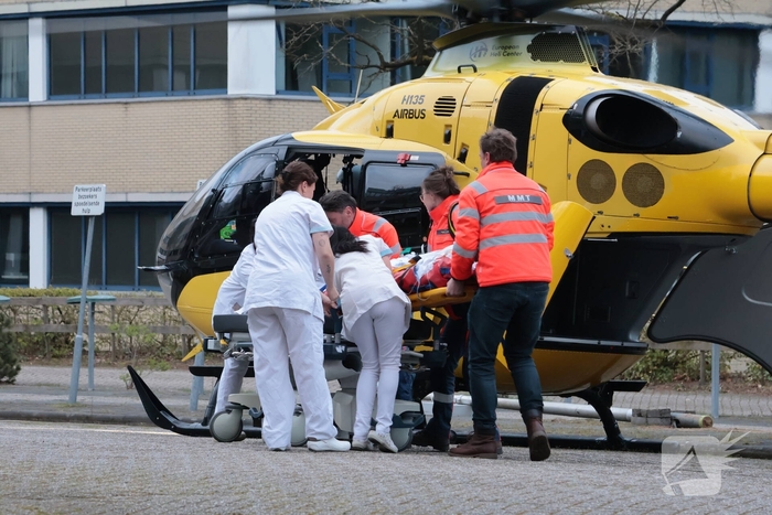 Opnames met helikopter bij Tergooi ziekenhuis