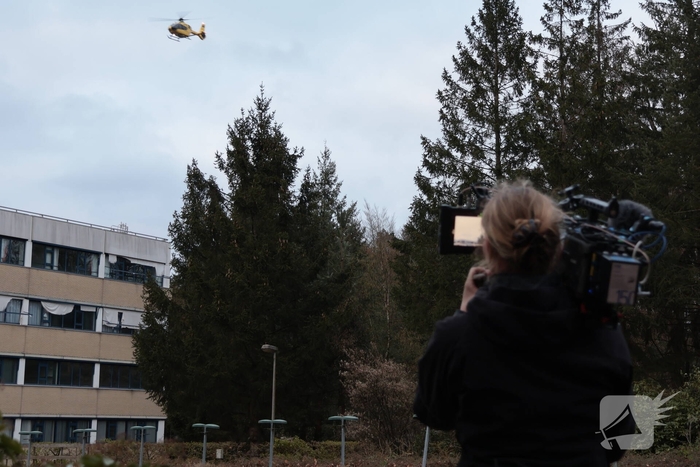 Opnames met helikopter bij Tergooi ziekenhuis