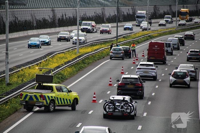Kop-staartbotsing zorgt voor flinke verkeershinder