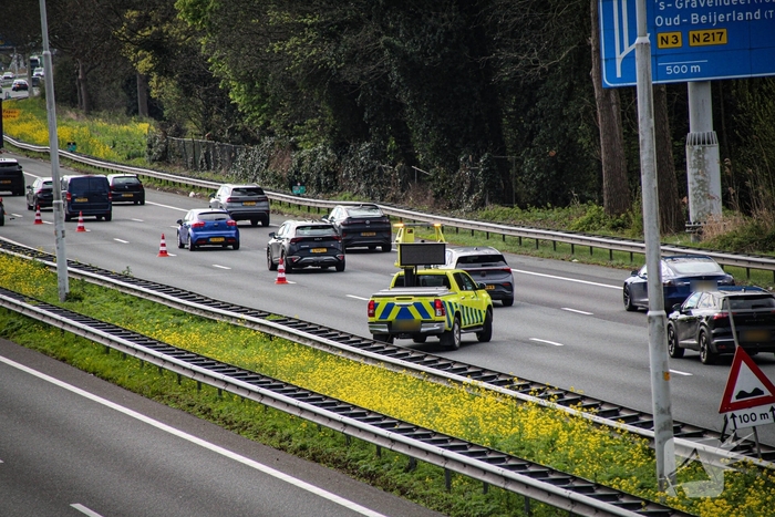 Kop-staartbotsing zorgt voor flinke verkeershinder