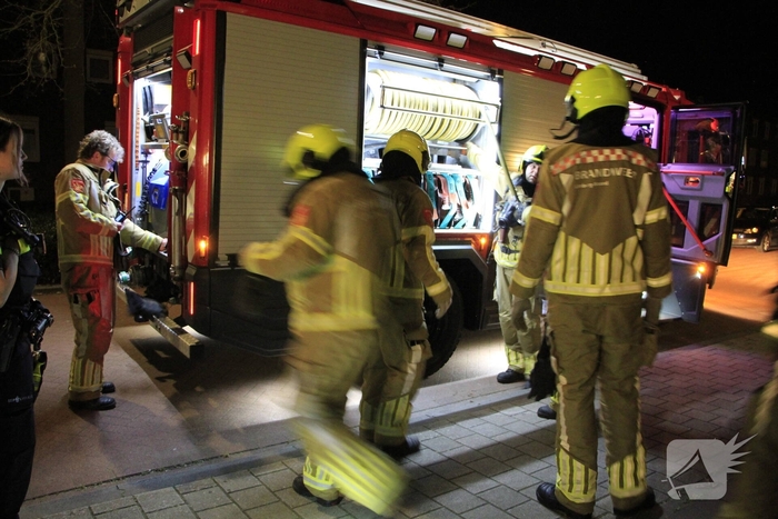 Buitenbrand in container geblust door buurtbewoners