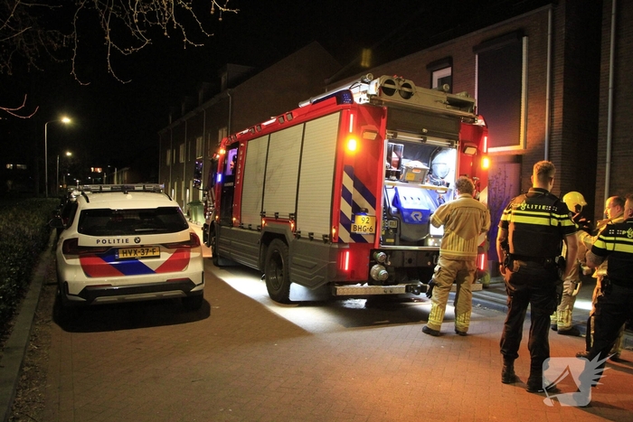 Buitenbrand in container geblust door buurtbewoners