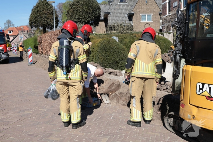 Gaslekkage tijdens graafwerkzaamheden