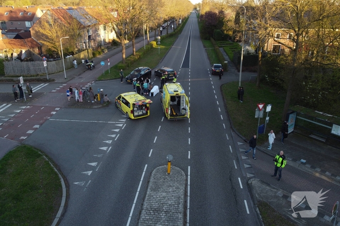 Oudere fietser gewond bij aanrijding