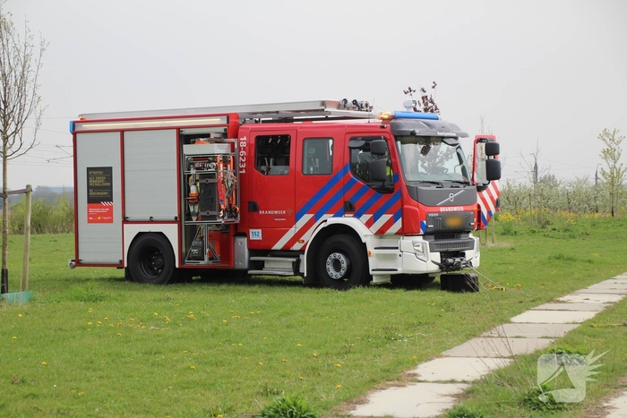 Brandweer redt koe uit sloot