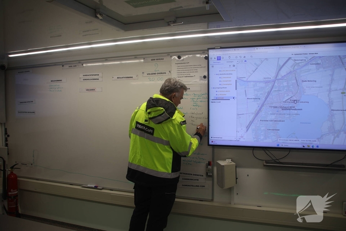 Grootschalige oefening met meerdere officieren en crisisteams