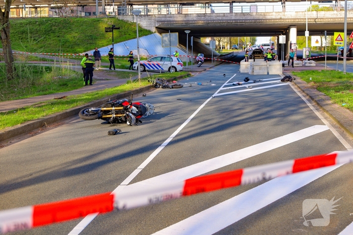 Zware aanrijding tussen motorfiets en fatbike