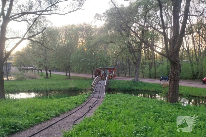 Brand in bosschages op eiland geblust door brandweer