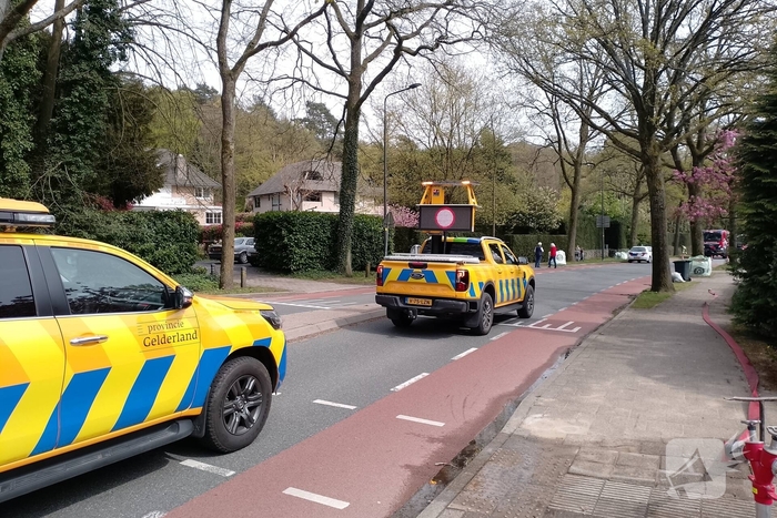 Grote coniferenhaag vliegt in brand