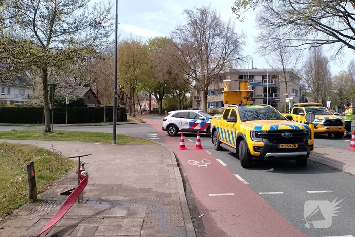 Grote coniferenhaag vliegt in brand