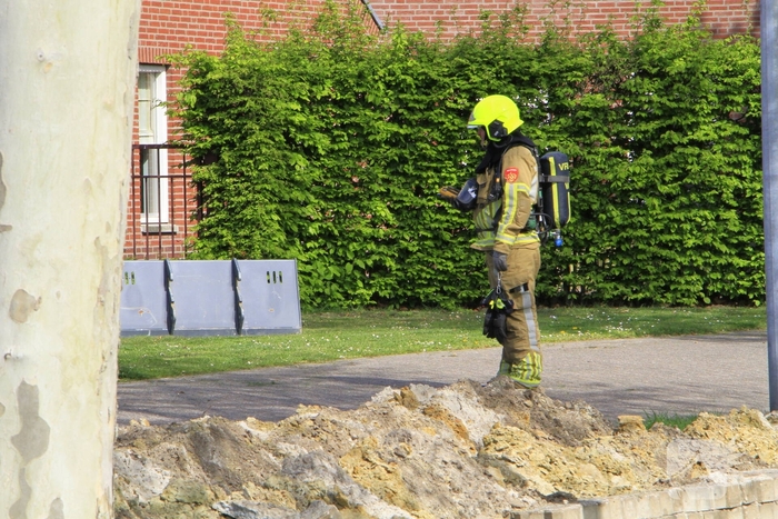 Gasleiding geraakt tijdens graafwerkzaamheden