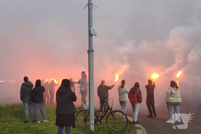 Uitvaart motorrijder trekt veel bezoekers