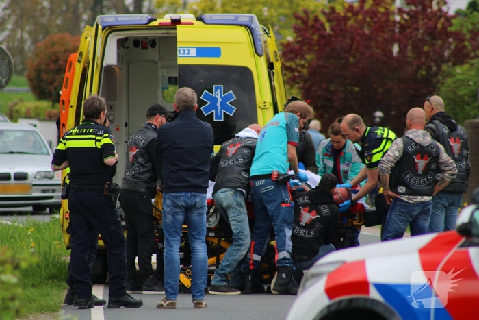 Motorrijder met spoed naar ziekenhuis na valpartij