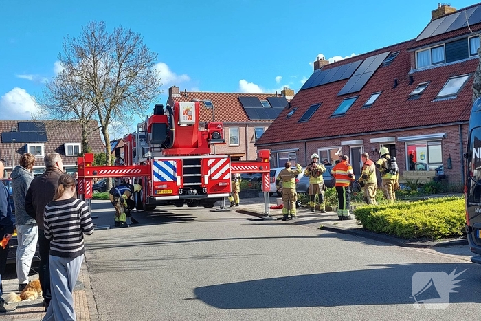 Brand in schoorsteen woning