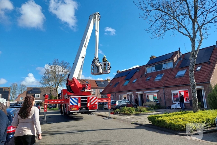 Brand in schoorsteen woning