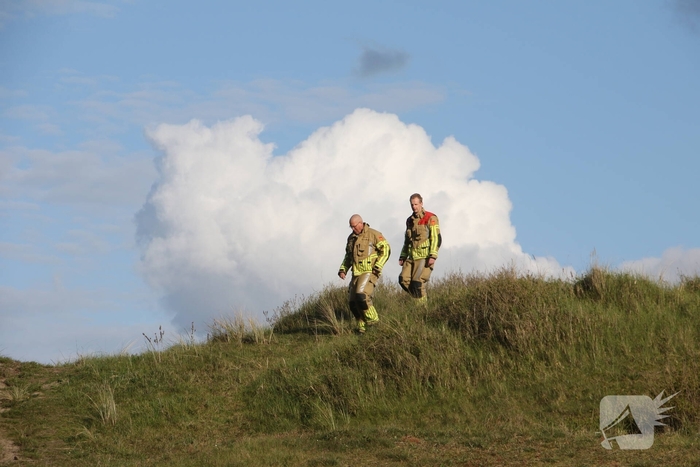 Brand in duinen door dronken persoon