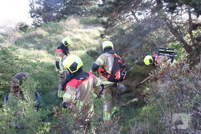 Brand in duinen door dronken persoon