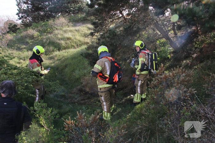 Brand in duinen door dronken persoon