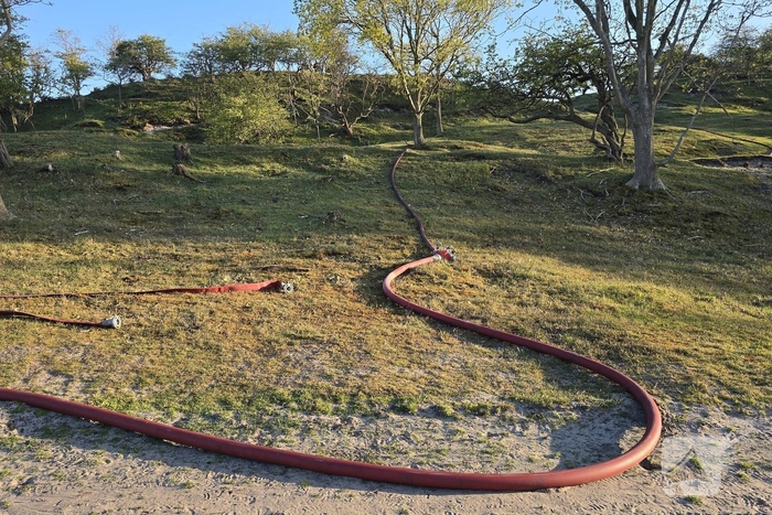Oefening brandbestrijding in Vrouwenpolder