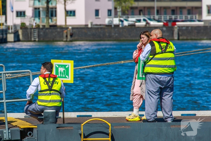 Brand op cruiseboot leidt tot grote hulpverlening