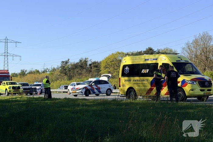 Ongeval met motorrijder leidt tot afsluiting snelweg