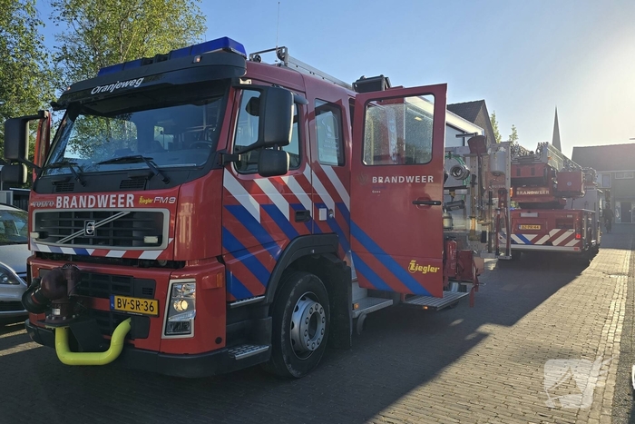 Woningbrand in aanbouw snel onder controle