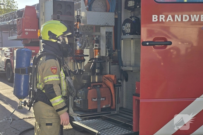 Woningbrand in aanbouw snel onder controle