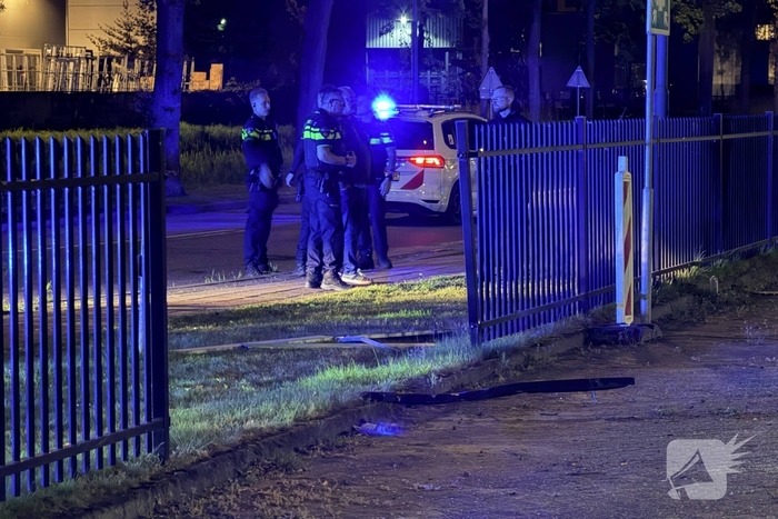 Achtervolging eindigt tegen bedrijfspand met aanhouding