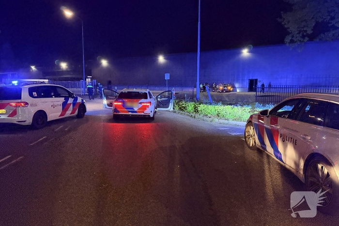 Achtervolging eindigt tegen bedrijfspand met aanhouding