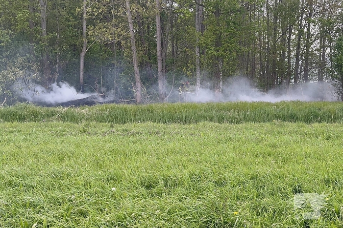 Brandende boomstammen moeilijk te bereiken