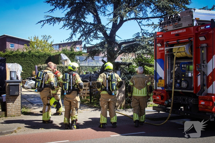 Kozijn vat vlam tijdens werkzaamheden