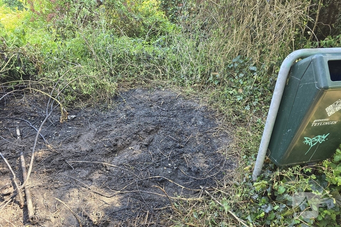 Herhaalde brand in berm en struikgewas