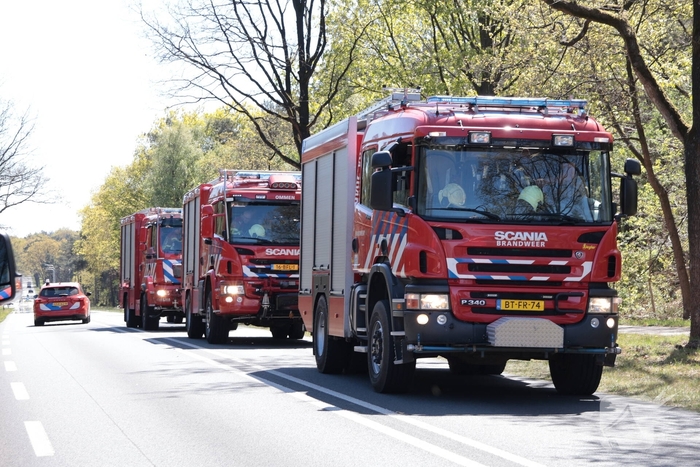 Grote brand op oefenterrein defensie