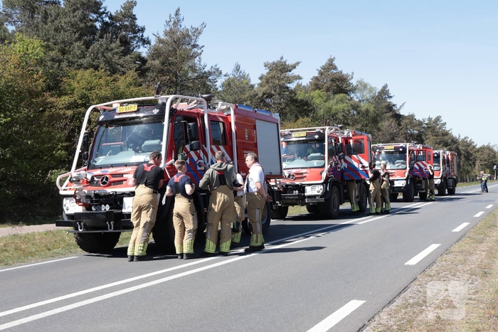 Grote brand op oefenterrein defensie