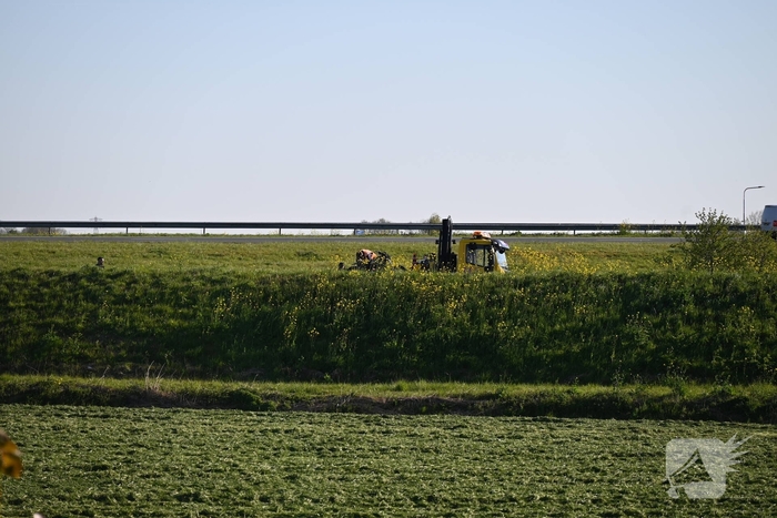 Motorrijder raakt van de weg