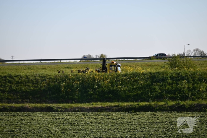 Motorrijder raakt van de weg