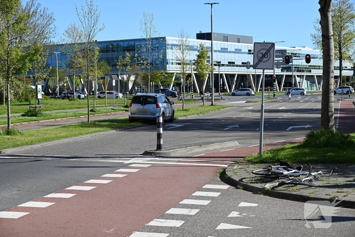 Fiets fors beschadigd na botsing