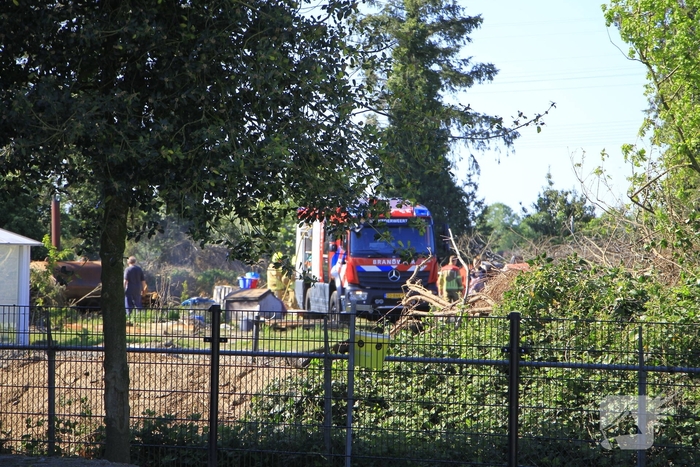 Buitenbrand veroorzaakt door vuurton