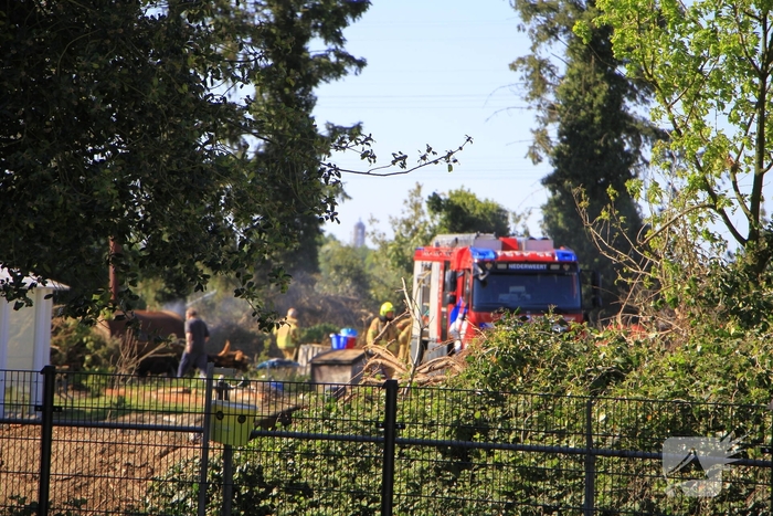 Buitenbrand veroorzaakt door vuurton