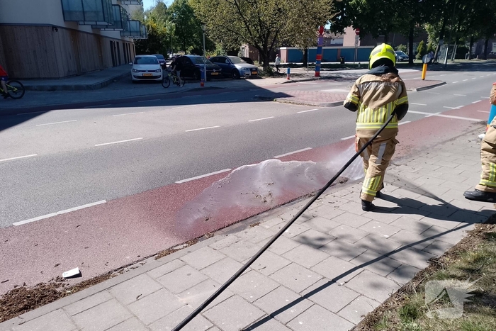 Brandweer blust smeulende boomzaden
