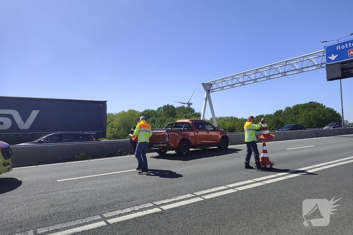 Motorrijder gewond bij botsing op snelweg