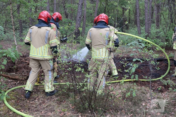 Beginnende bosbrand snel geblust
