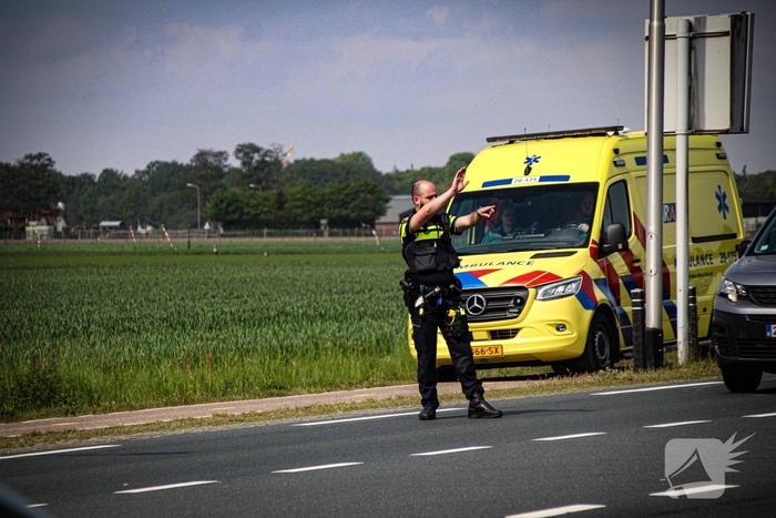 Kop-staartbotsing veroorzaakt lange file
