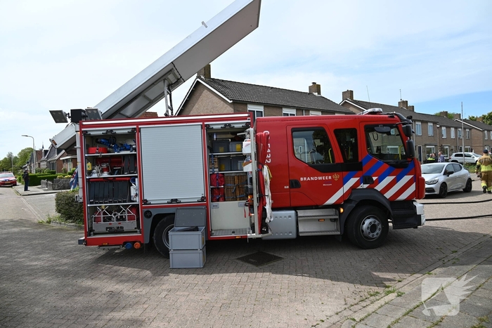 Brand op dak woning door werkzaamheden